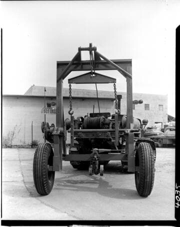 Close-up of trailer