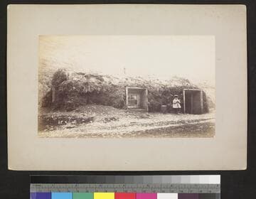 Native hut of the Aleut -- Ounalaska