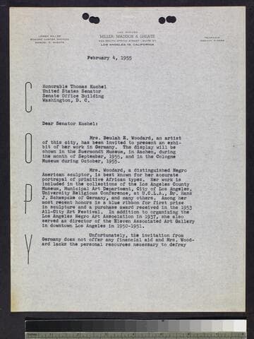 Letter by Miller